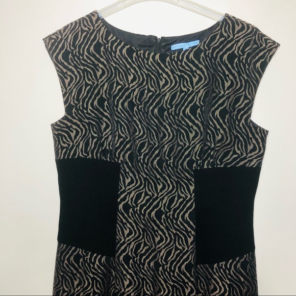 Antonio Melani Animal Print Sleeveless Dress SZ 14 - Picture 7 of 12